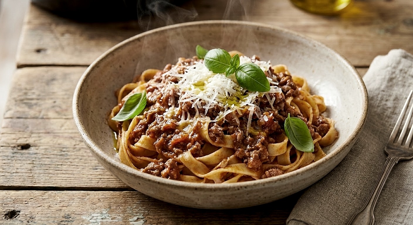 Basic pasta with sauce